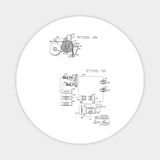 Driving and supporting means for high speed printing drum Vintage Patent Hand Drawing Magnet